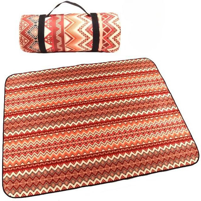 Binchi Outdoor Picknickmatte im Ethno-Stil, feuchtigkeitsbeständige Campingmatte aus Polyester, B/B: 150 x 150 cm, Mehrfarbig - Bild 1