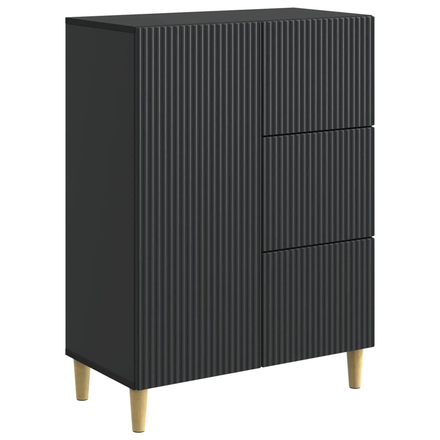 vidaXL Sideboard im Vintage-Design in Schwarz aus Holzwerkstoff, B/T/H: 66 x 34,5 x 90 cm - Bild 2
