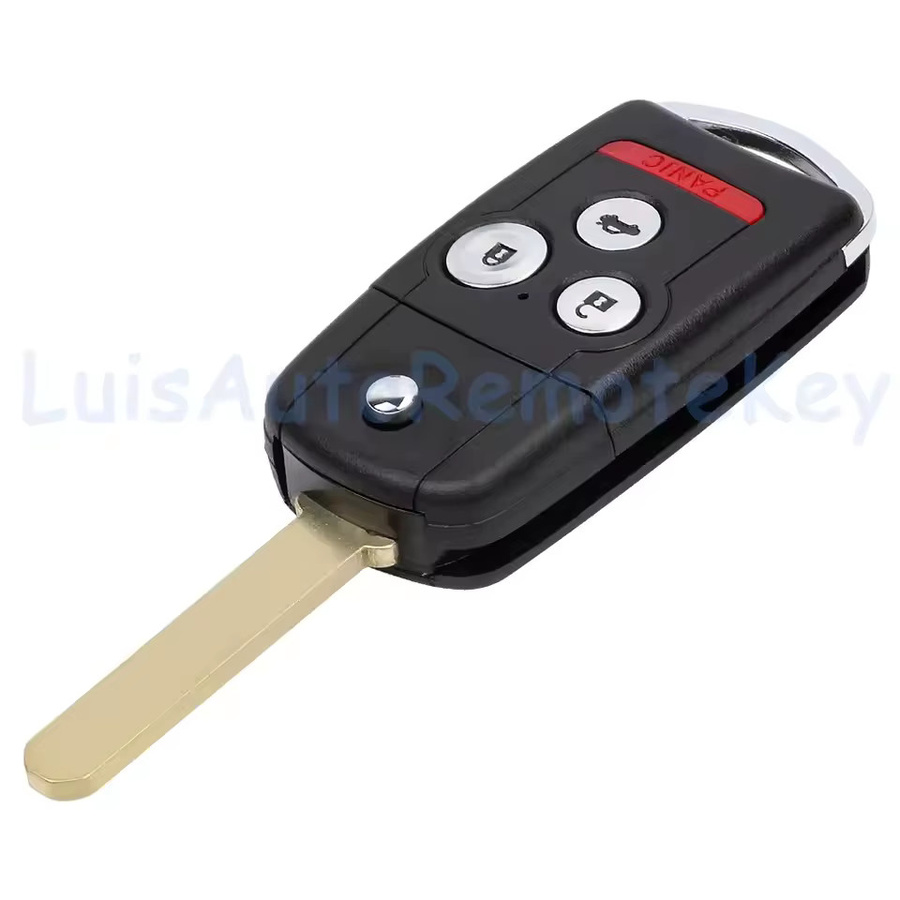 DIYKEY Klappbare Fernbedienung Autoschlüssel-Gehäuseabdeckung für Acura MDX RDX TSX TL ZDX, 3/4-Tasten, Schwarz - Bild 3
