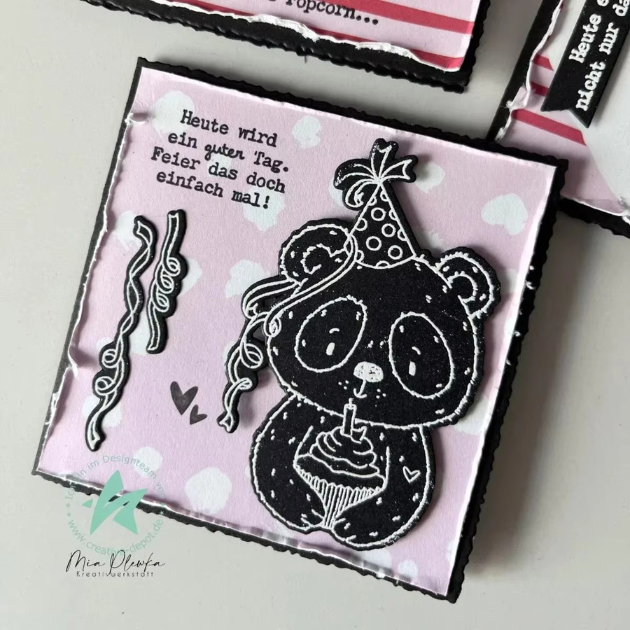 Slimline Essentials Happy Birthday Wimpelkette Metall-Stanzform für Scrapbooking und DIY Handarbeit in Silber - Bild 2