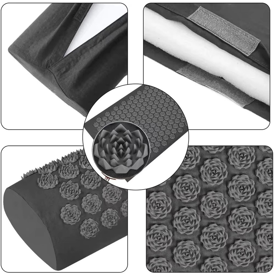 monclique Akupressur-Set Yogamatte und Kissen, Grau, Unisex - Bild 3