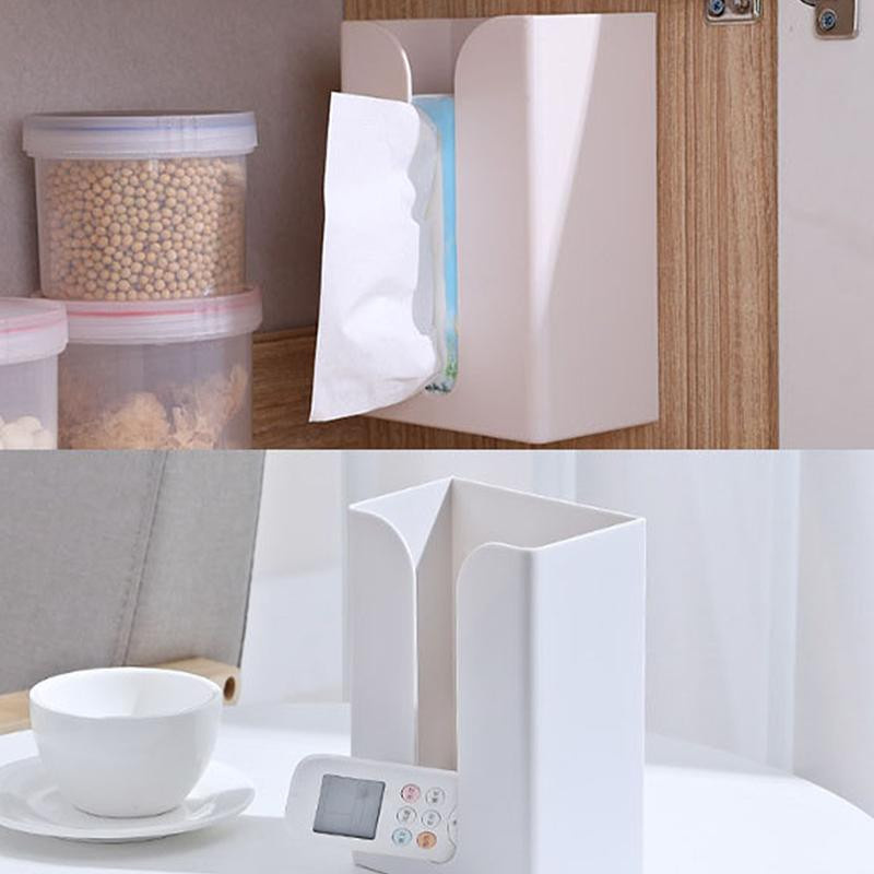 Wasserdichte RubyHiso Wandmontage Taschentuchbox und Serviettenhalter in Weiß zur Aufbewahrung von Küchenpapier und Einweghandschuhen - Bild 1