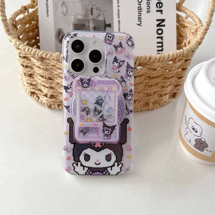 Sanrio Kuromi MagSafe Handyhülle für iPhone 17 16 15 14 13 Pro Max mit Magnetgriffhalterung in Multicolour - Bild 3