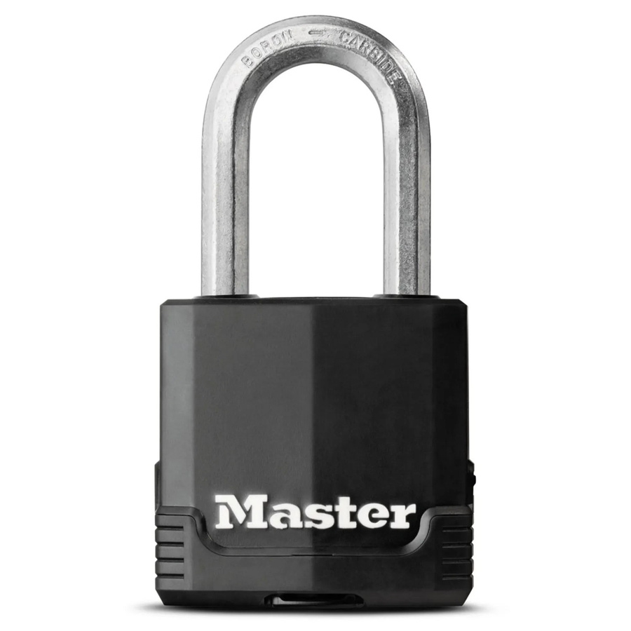Master Lock Vorhängeschloss mit Schlüssel aus Edelstahl in Schwarz - Bild 2