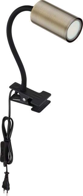 Globo Klemmstrahler Robby 1-flammig Schwarz matt B/T/H: 290 x 100 x 415 mm - Bild 3