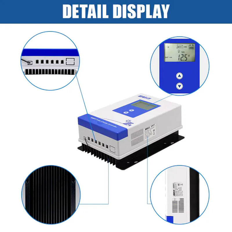 Easun Power MPPT Solar-Laderegler für 12V und 24V Akkus in Weiß - Bild 3