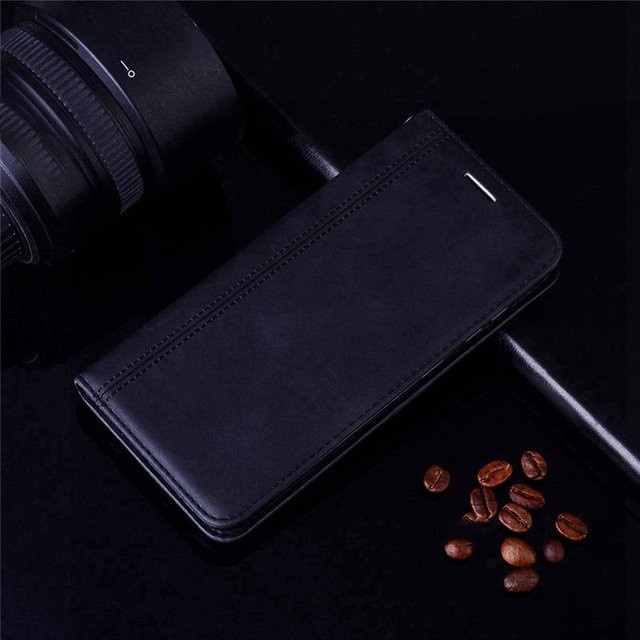 Luxus Leder Klappbrieftasche Hülle für Motorola Moto G04 G05 G06 G17 G24 G34 G35 G54 G55 G56 G57 G67 G77 G86 5G Edge 50 60 70 Fusion in Schwarz - Bild 1