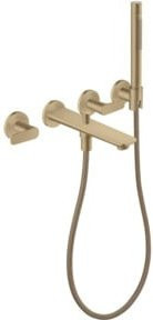 Hansgrohe Axor Citterio cub cut 3-Loch-Wannenarmatur mit zwei Griffen, Wandmontage, Brushed Bronze - Bild 1