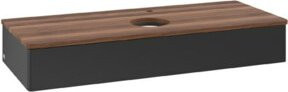 V&B Waschtischunterschrank Antao ohne Frontstruktur, Farbe: Schwarz, B/T/H: 120 x 50 x 19 cm - Bild 1