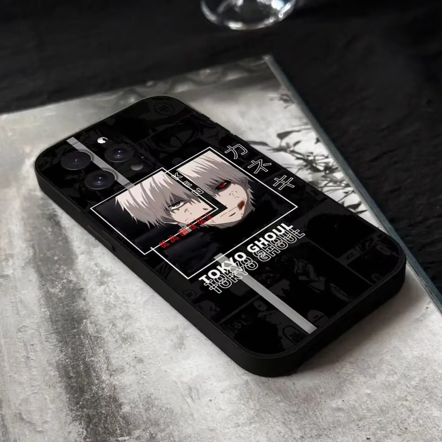 T-Tokyo Ghoul Anime Handyhülle aus schwarzem Silikon für Apple iPhone Modelle - Bild 5