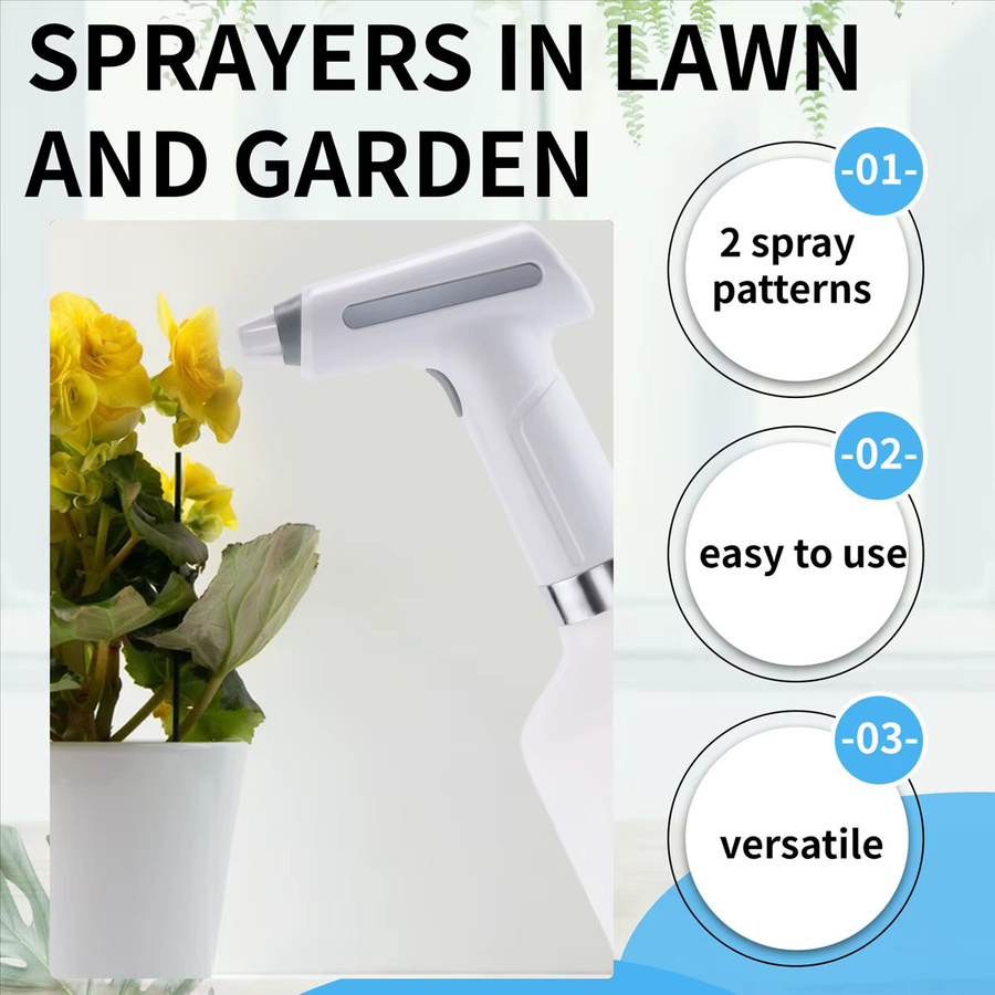 Kuaishan Automatisches elektrisches Gartenpumpensprühgerät mit USB-Wiederaufladung, tragbare Sprühflasche für Hof und Rasen, Weiß - Bild 2