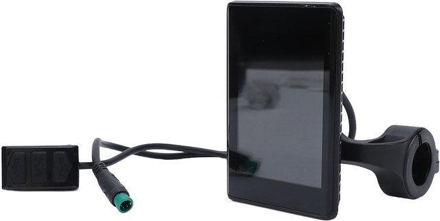 KaiSai Elektrisches Fahrrad-Tacho mit Farb-LCD-Display und USB-Anschluss, Schwarz, Universell für Roller 24V 36V 48V 60V, Wasserdichter 5-Pin-Stecker - Bild 1