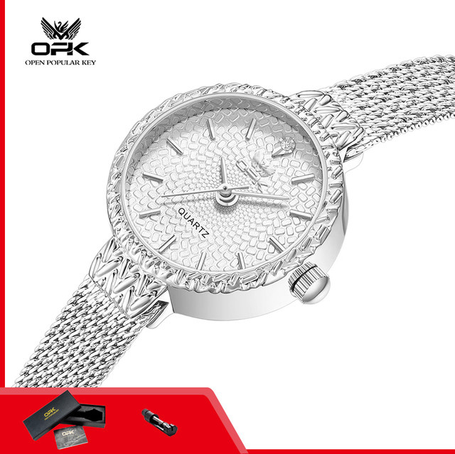 OPK Armbanduhr, Diamant, Edelstahl, Quarz, Schwarz, Damen - Bild 1