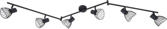 Lindby Deckenlampe Piena Modern Schwarz aus Metall 6-flammig E14 für das Wohnzimmer - Bild 1