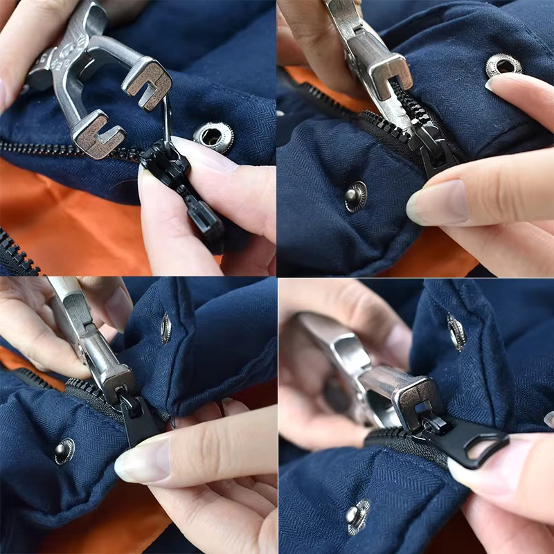 Meetee Reißverschlusszange aus Edelstahl 304 in Silber für Reparaturen und DIY-Nähzubehör - Bild 3
