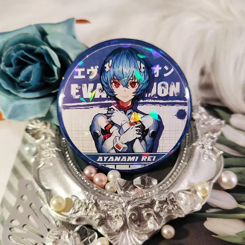 Bandai Neon Genesis Evangelion Ayanami Rei Asuka Figur, Abzeichen Brosche, Metall, Bunt / Mehrfarbig - Bild 2