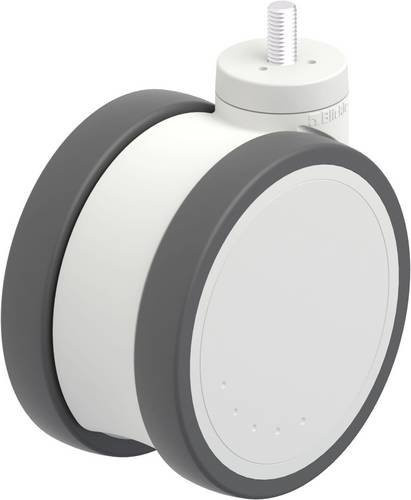Blickle LKDH-PATH 125K-GS10 Kunststoff-Doppelrolle in Grau und Weiß mit einem Rad-Durchmesser von 125 mm und einer Tragfähigkeit von maximal 125 kg - Bild 1