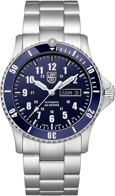 Luminox Herrenuhr Automatik, Edelstahl, 42 mm, Blau, 20 ATM - Bild 1
