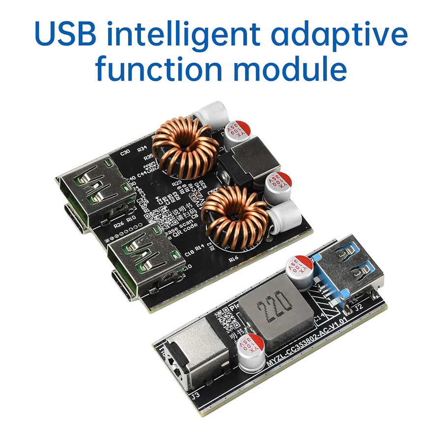Gaqqee DIY Desktop-Lademodul 140W Hochleistungs-Hauptplatine mit PD QC VOOC SCP FCP Unterstützung in Schwarz - Bild 2