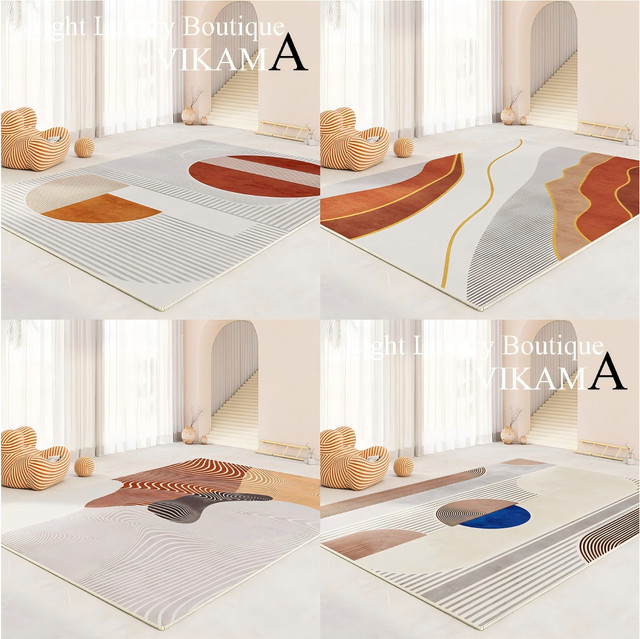 VIKAMA Loop-Pile-Teppich wasserdicht für Wohnzimmer und Schlafzimmer - Bild 1
