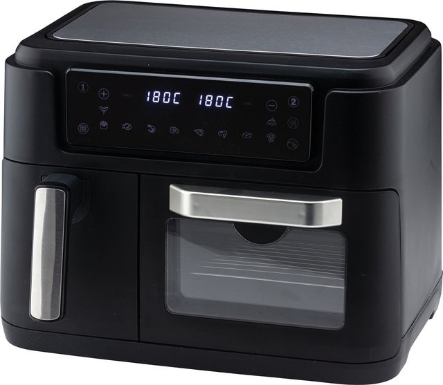 Genialo Digitale Heißluftfritteuse 2 in 1 mit Digitalanzeige in Schwarz - Bild 1
