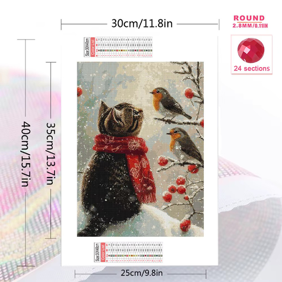 EverShine Diamant-Stickerei DIY Mosaik-Set mit Tier-Motiv in Multicolour, Wanddekoration für Erwachsene - Bild 2