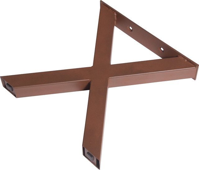 dieda Bankuntergestell X-Form aus Stahl in Braun, B/T/H: 40,0 x 42,0 x 3,5 cm - Bild 1
