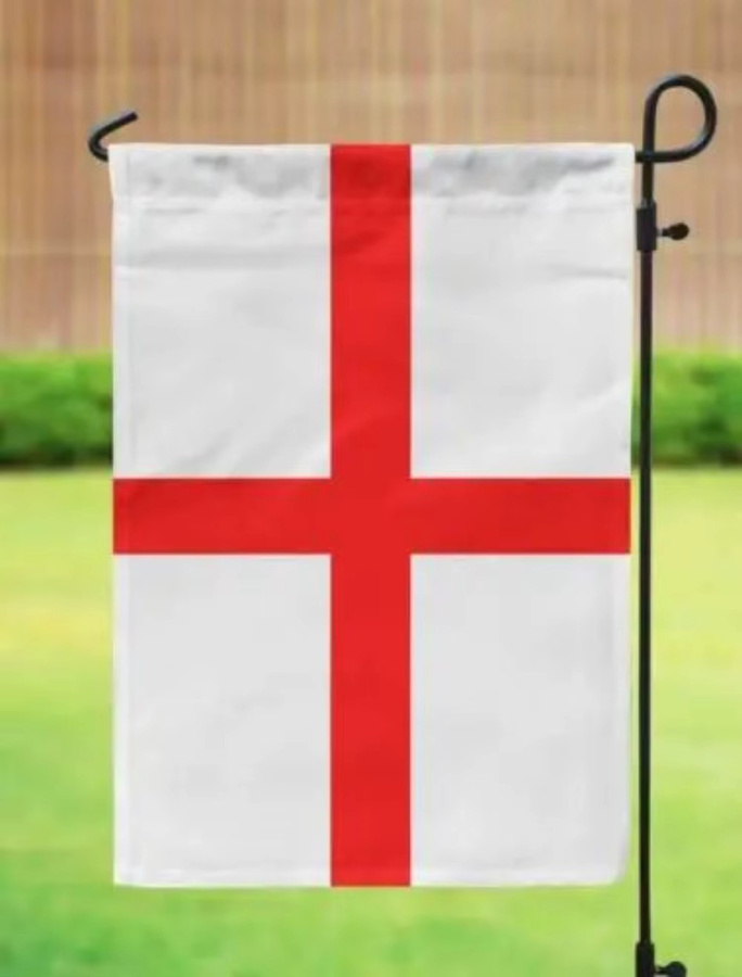 VIKAMA Saint George Cross Gartenflagge, Farbe: Weiß, B/H: 30 x 45 cm, doppelseitig und wasserdicht - Bild 2