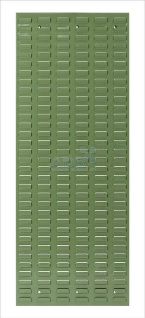 PROREGAL Orthogonale Schlitzplatte aus Stahl in Resedagrün, H x B: 117,7 x 45,6 cm - Bild 1