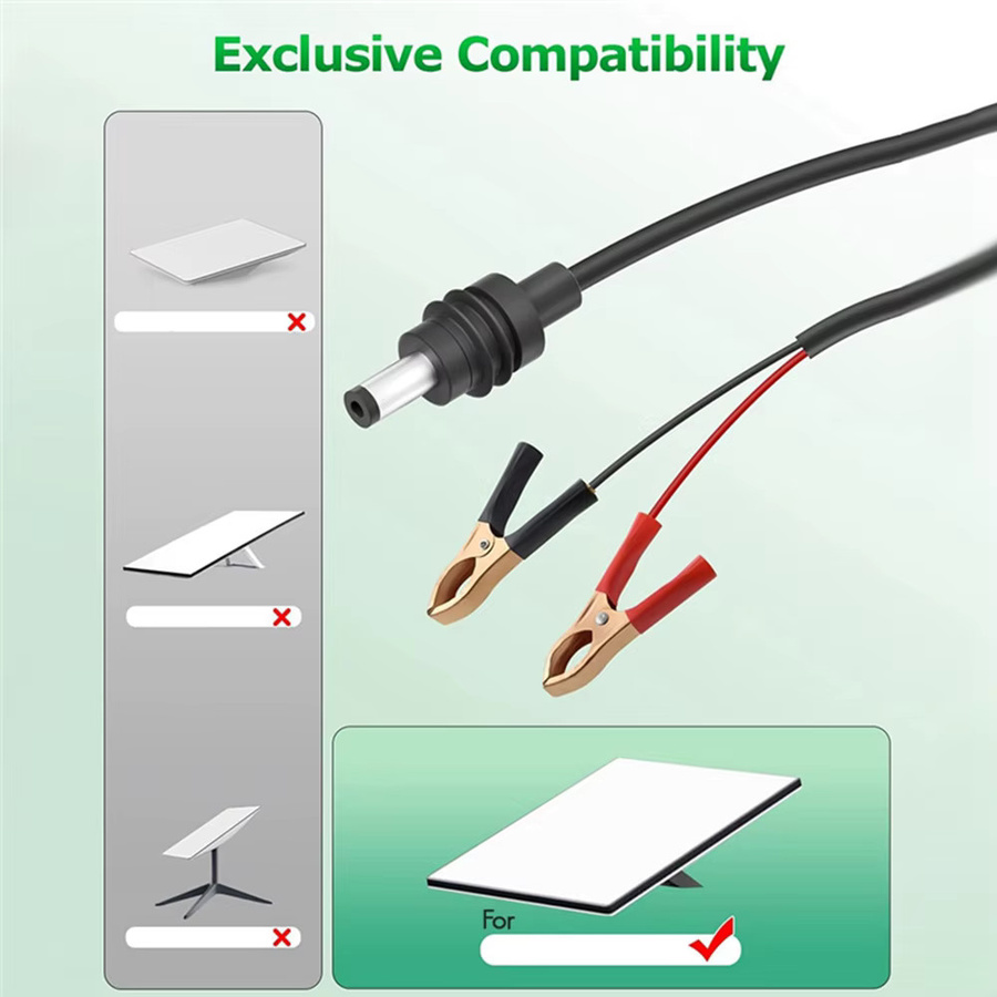 SZKOSTON DC-Stromkabel mit Krokodilklemme und integriertem Schalter für Starlink Mini, 16 AWG, Schwarz - Bild 4