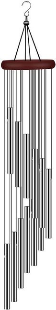 TOMTOP JMS Metall-Windspiel aus Aluminiumlegierung in Silber mit 12 Rohren zum Aufhängen - Bild 1