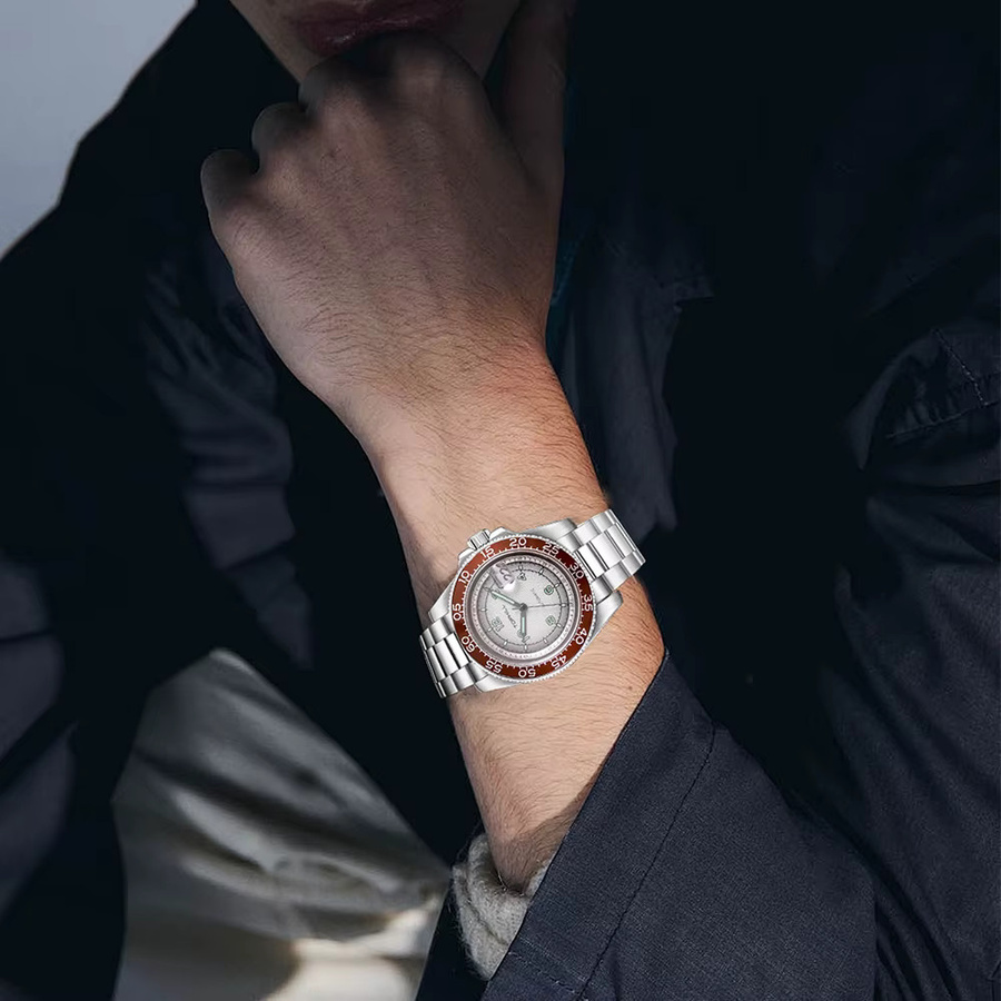 TOPHILL Armbanduhr Automatik, Edelstahl, 41 mm, Herren, Saphirglas, Datum - Bild 4
