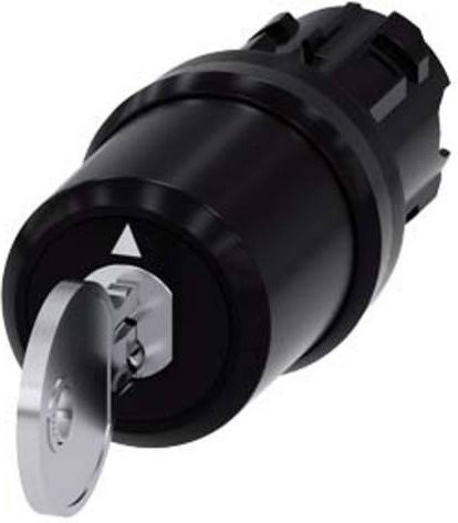 Siemens Schlüsselschalter 3SU1000-5RL11-0AA0 in Schwarz aus Kunststoff mit IP66, IP67 und IP69/IP69K Schutzart - Bild 1