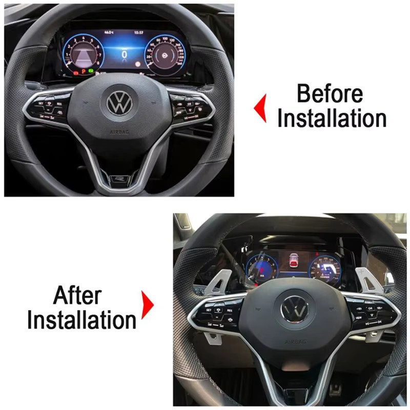 Schaltwippen Verlängerung für Volkswagen VW Tiguan Jetta MK6 Golf 7 Alltrack MK7 Passat B8 Variante DSG Lenkrad Shifter - Bild 2
