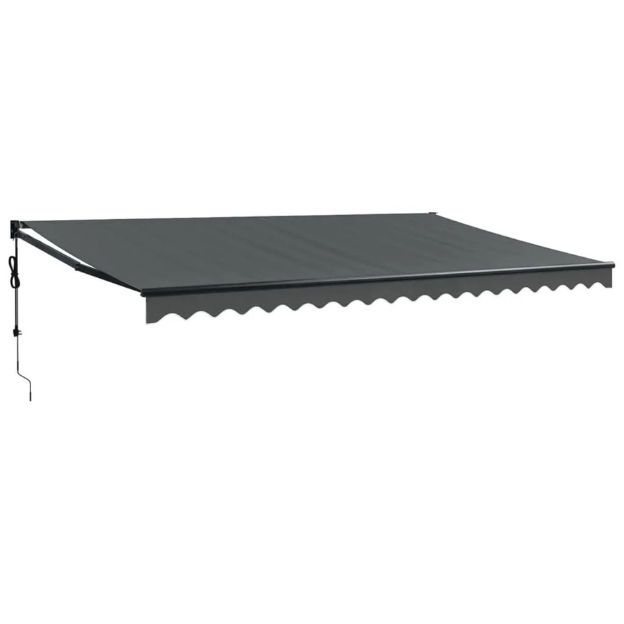 Furnicato Elektrische Markise mit Kurbel und Fernbedienung, Anthrazit, B: 500 cm, A: 300 cm - Bild 2