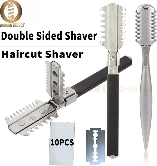 Haarrasierer mit Edelstahl-Kanten und Gummigriff, Unisex - Bild 1
