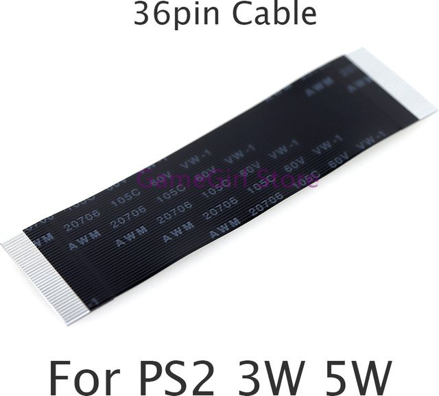 OCGAME 2er-Set Flexkabel für PlayStation 2 PS2 Controller-Slots zu Motherboard Verbindung, 36-Pin, 70 mm, Schwarz - Bild 1