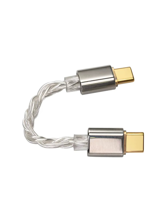 iBasso CB18 USB DAC Upgrade Kabel mit 6N Single Crystal Kupfer und Versilberung USB-C auf USB-C Small Tail für HiFi Audio - Bild 3