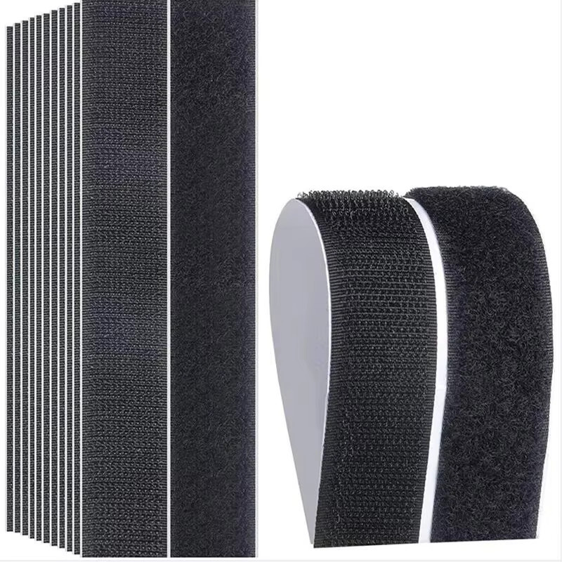 Selbstklebendes Klettverschlussband aus Nylon in Schwarz, Breite: 20 mm - Bild 2