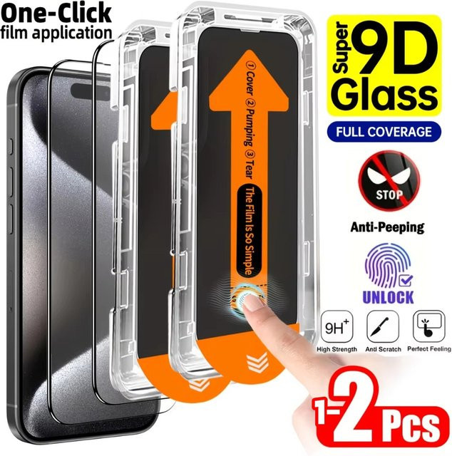 Anti-Spionage Vollschutz Glasfolie für Xiaomi Poco X8 Pro und Poco X8 Pro Max, gehärtetes Glas, transparent - Bild 1