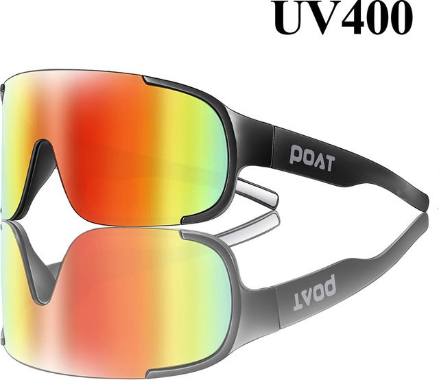 POAT Sonnenbrille Sport, Vollrand, Multicolor, Unisex, Kunststoff - Bild 1