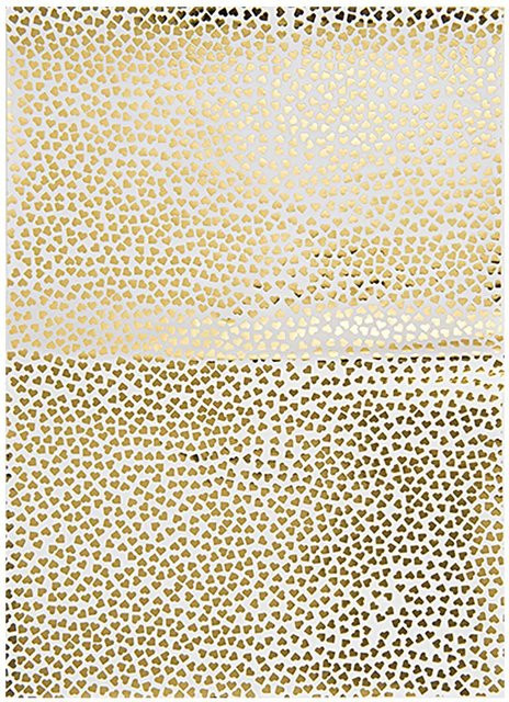 Rico Design Paper Patch Papier mit goldenen Herzen in Gold, 30 x 42 cm - Bild 1
