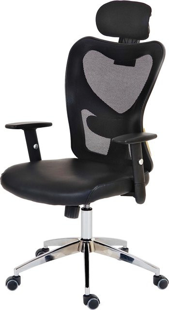 MCW Profi-Bürostuhl Pamplona Chefsessel Drehstuhl aus Kunstleder in Schwarz - Bild 1