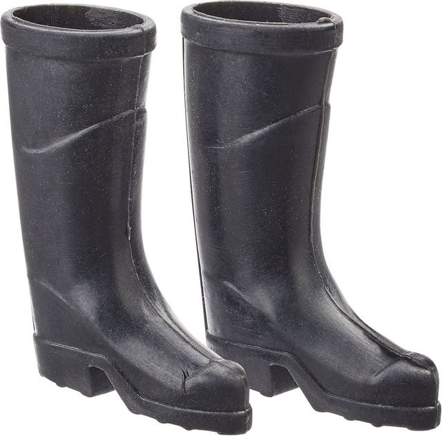 HobbyFun Miniatur Gummistiefel schwarz Kunststoff - Bild 1