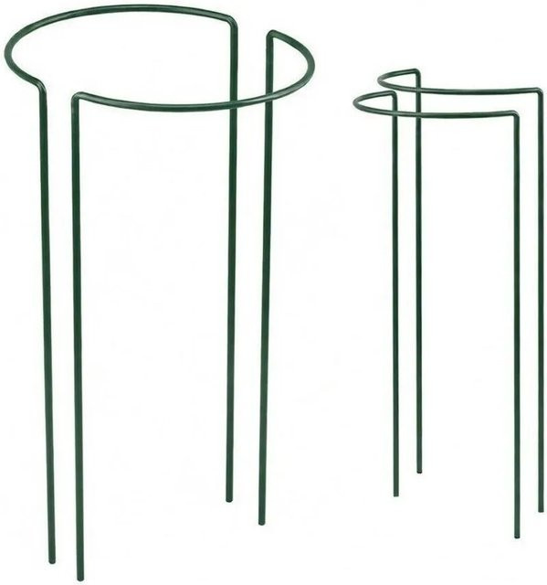 TTL GARDEN Strauchstütze Pflanzenhalter aus Metall in Grün, 2er Set, Höhe: 100 cm, Breite: 40 cm - Bild 1