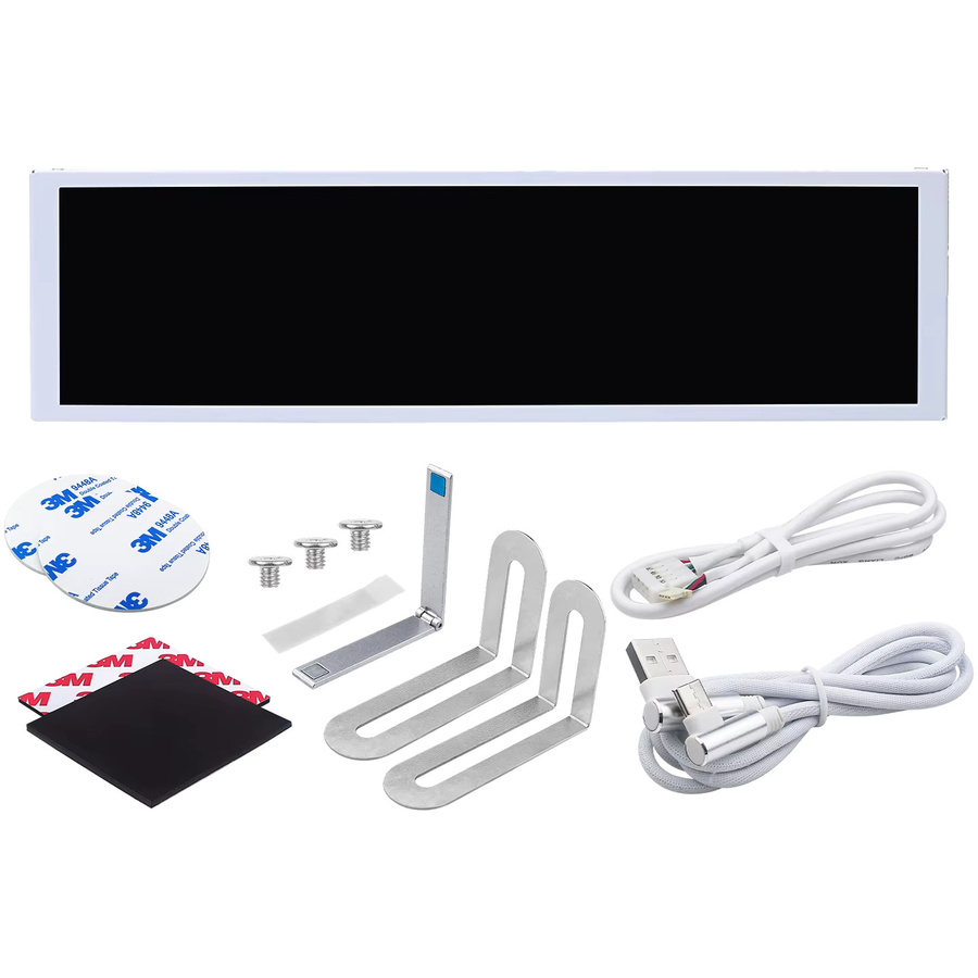 TURZX Smart Display 8,8 Zoll USB-C Sekundärbildschirm mit IPS LCD für PC, 1920x480 Auflösung, Schwarz oder Weiß - Bild 4