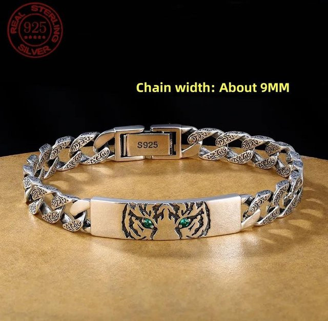 TIANGU Armband, 925 Silber, Vintage, 20cm, Unisex - Bild 1