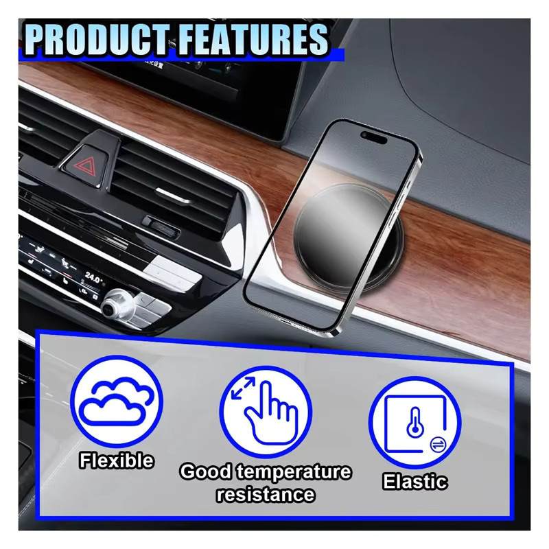 2er-Set XMSJ Anti-Rutsch Dashboard Matte aus transparentem Silikon-Gel als multifunktionaler Halter für dein Handy - Bild 3