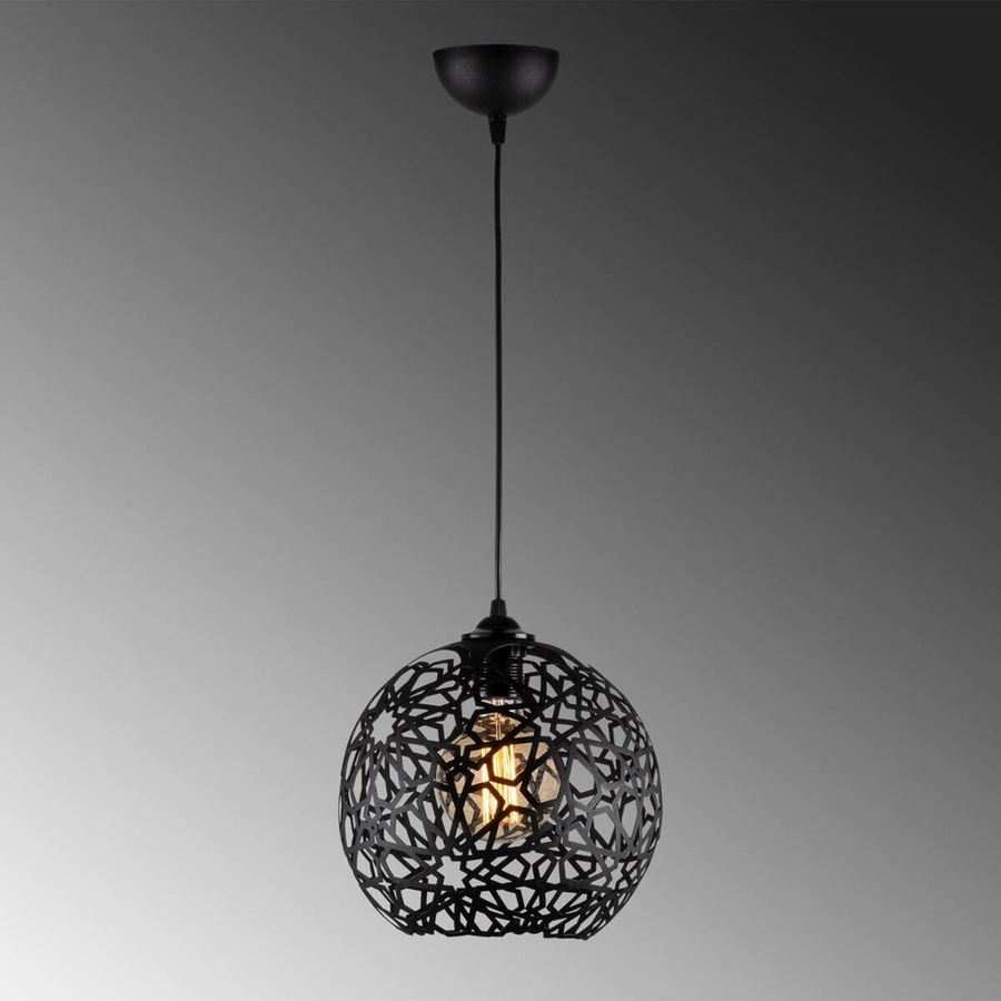 Opviq Pendelleuchte Fellini in Schwarz aus Eisen, höhenverstellbar, E27, B/T/H: 25 x 25 x 119 cm - Bild 2