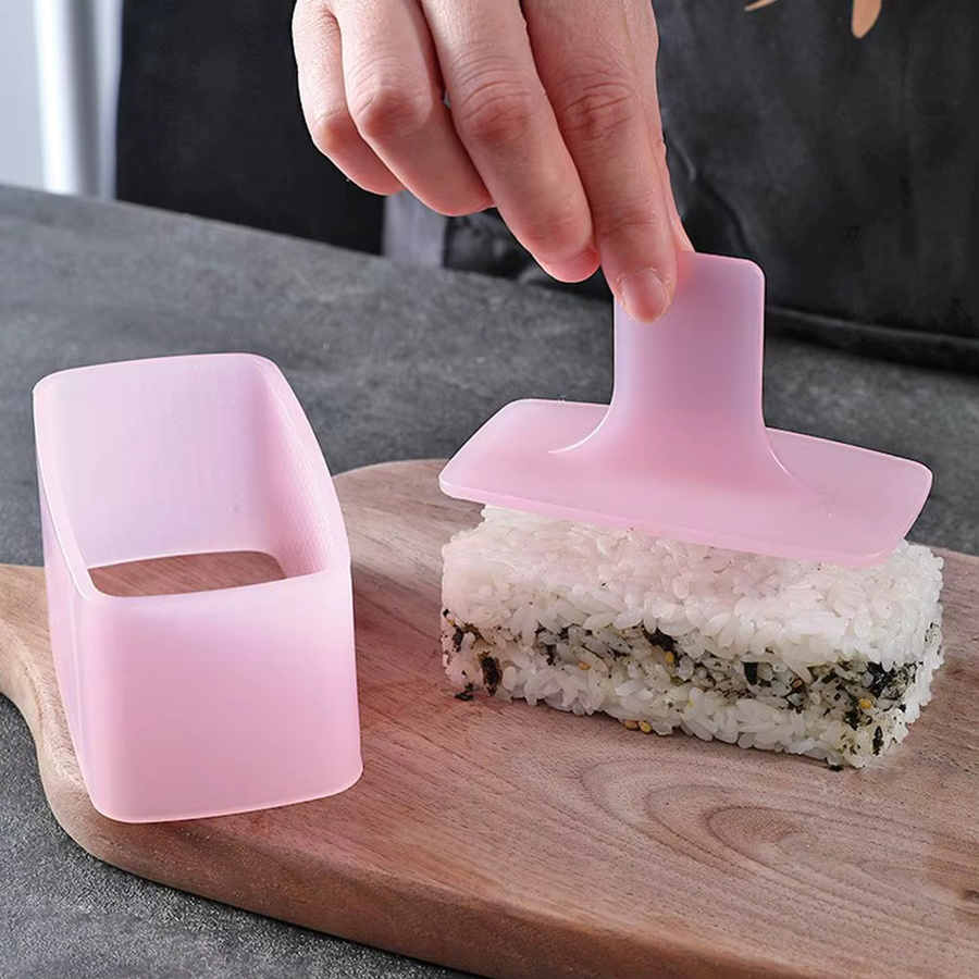 KITPIPI Sushi Form Set Pink, Rechteckige Onigiri Presse aus Kunststoff für Bento und Reisbälle - Bild 4